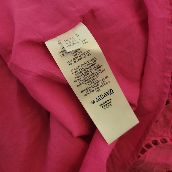 ANTHROPOLOGIE by MAEVE Belrose Eyelet Maxi Dress Barbie Pink Dress Size XS - Picture 13 of 14